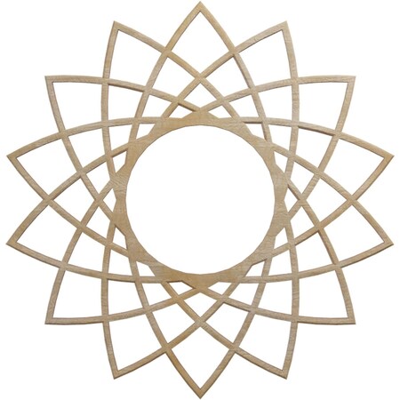 Ekena Millwork Eleanor Wood Fretwork Pierced Ceiling Medallion, Birch, 16"OD x 6 1/8"ID x 3/8"T CMWP16X16X0375EABI